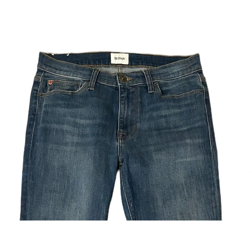 Hudson Women's Natalie Midrise Ankle Super Skinny Jeans Size 27 Blue Denim - Picture 4 of 7